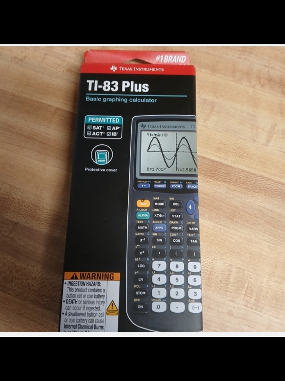 New Texas Instruments TI-83 Basic Graphing Calculator